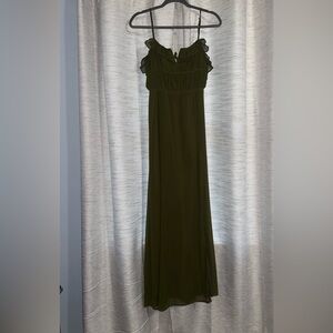 Lulu's Olive Green Maxi Dress